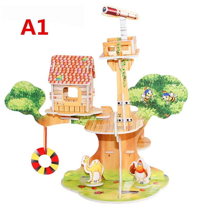 3D DIY rompecabezas bebé juguete niño Aprendizaje Temprano Castillo construcción patrón para niños Brinquedo Educativo casas PuzzleRP60 3D DIY rompecabezas bebé juguete niño Aprendizaje Temprano Castillo construcción patrón para niños Brinquedo Educativo casas PuzzleRP60