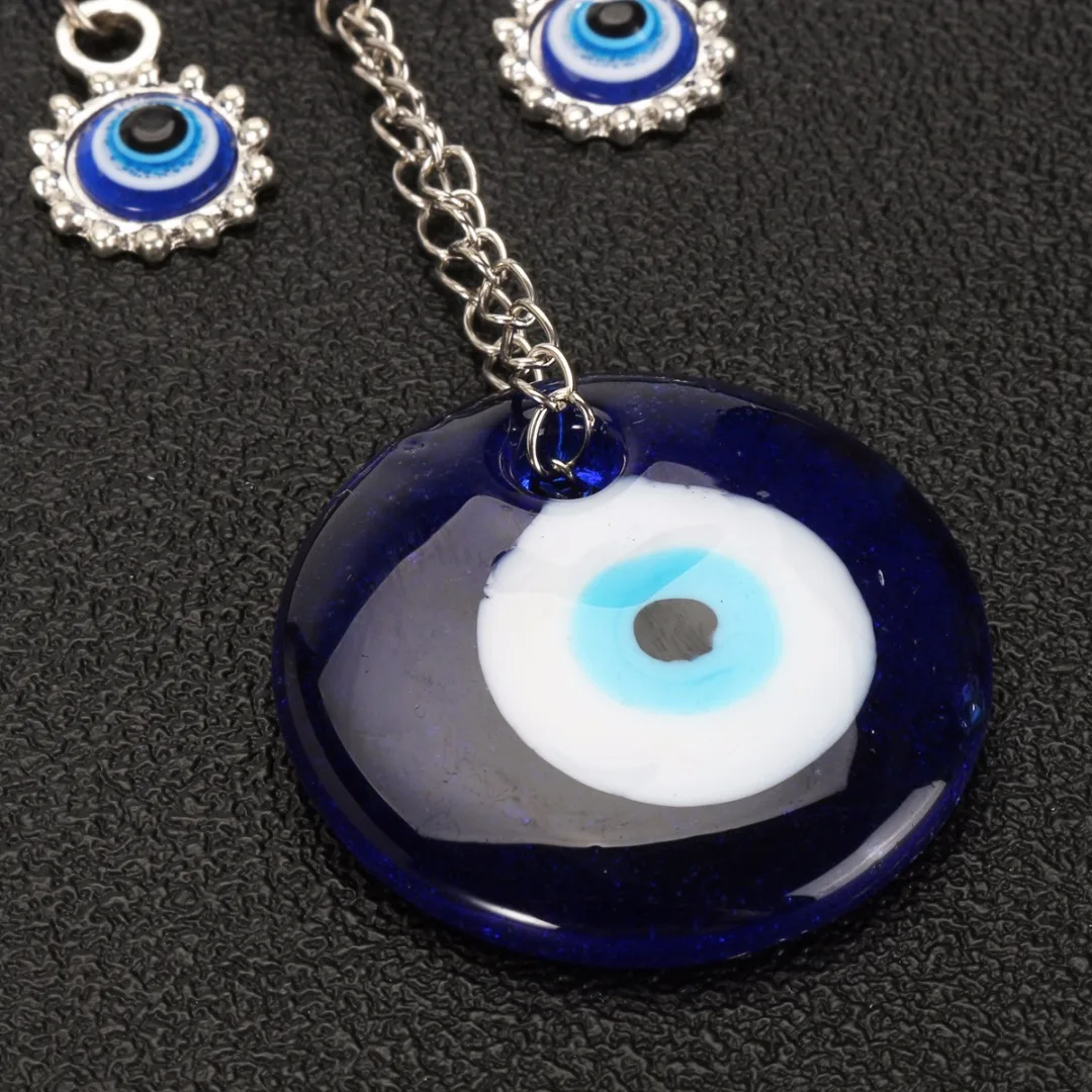 JX-LCLYL 20cm Lucky Butterfly Turkish Blue Glass Evil Eye Amulet Wall Hanging Home Decor