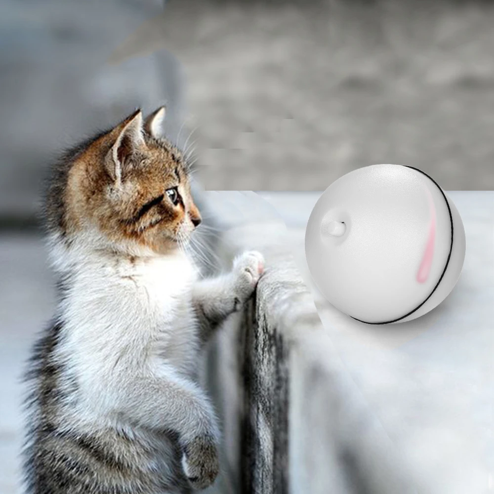 Игрушка для питомцев, кошек, вращающийся шар, светодиодный светильник, движение, кот, активированный шар, игрушки, Интерактивная игрушка для питомцев