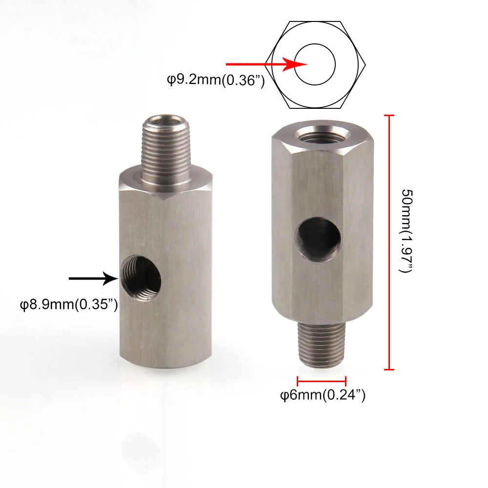 1/8 ''BSPT датчик давления масла тройник к NPT нержавеющая сталь адаптер турбо питания линия Калибр автомобильных запасных частей