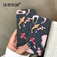 ShinyBean чехол для iPhone 8 Plus японский стиль Необычные Карп кои рыбы чехол s для iPhone X XR XS Max 8 7 6 6S Plus полный жесткий чехол