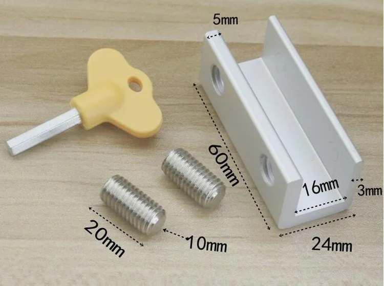Регулируемые раздвижные оконные замки Детская безопасность Противоугонная дорожка замки пространство Алюминиевые скобяные изделия для мебели