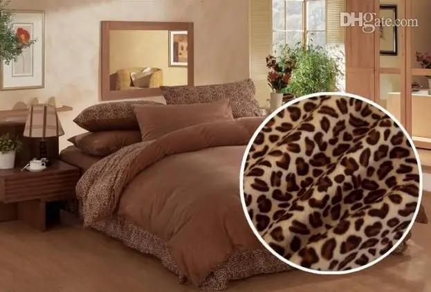 Lady Leopard Active Printed Thick Softest Velvet Bedding Set For Lady Leopard Active Printed Thick Softest Velvet Bedding Set For Warm Winter Queen King Size Duvet Doona Case Sheet Sets 4 Piec
