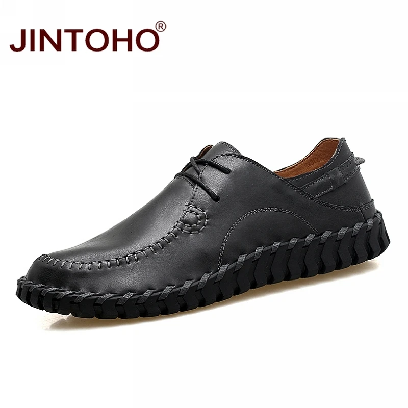 

JINTOHO Big Size Men Casual Shoes Genuine Leather Male Shoes Brand Men Shoes Designer Leather Moccasins 2018 Shose Men