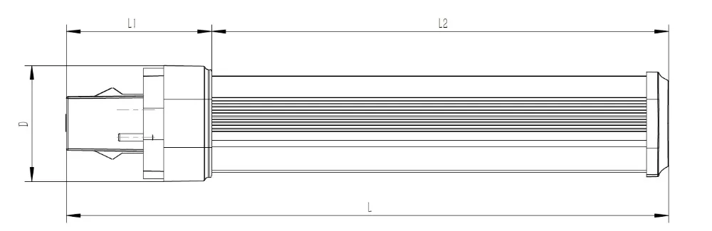 LED PL lamps size 