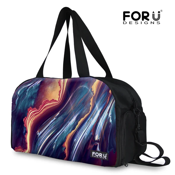 FORUDESIGNS/Для женщин большая дорожная сумка для товара красочные Цветочный принт вещевой сумки для Для женщин сумка для путешествий с независимой отделение для обуви - Цвет: 2F0036E1T