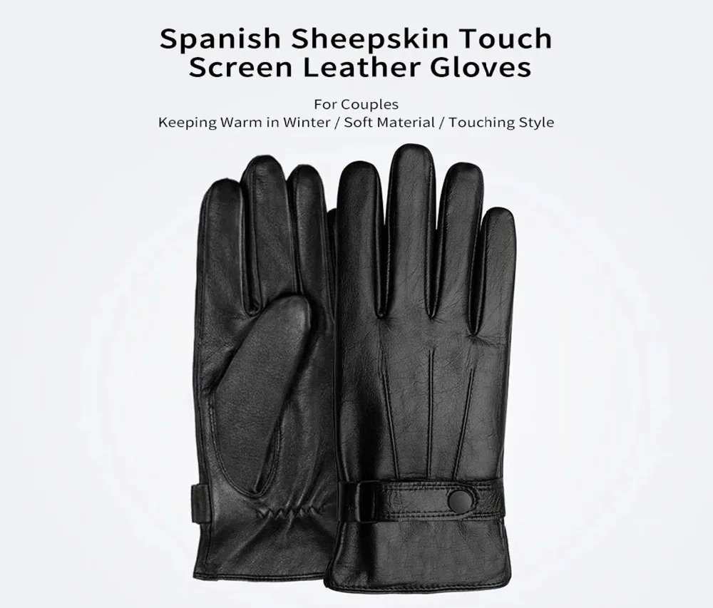Xiaomi Mijia Qimian Lambskin Touch Screen Gloves Spanish Raw Winter Autumn Thicken Warm unisex for driving,moto,fishing,Riding