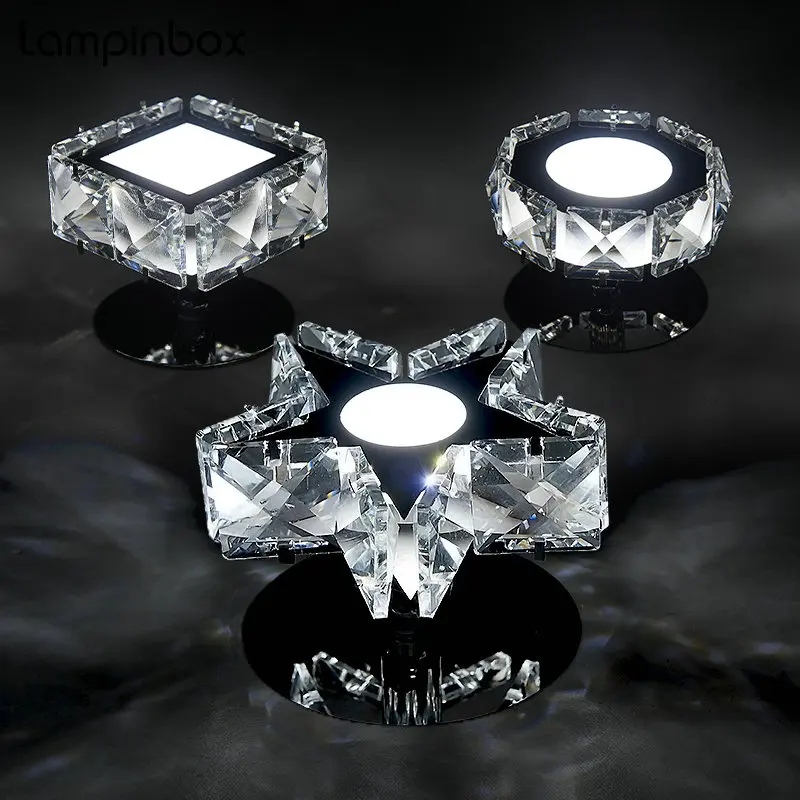 

Indoor Ceiling Light Modern simple Crystal Lights Aisle Corridor Stairs Ceiling Light Surface Mount/Embedded Mount LP-020