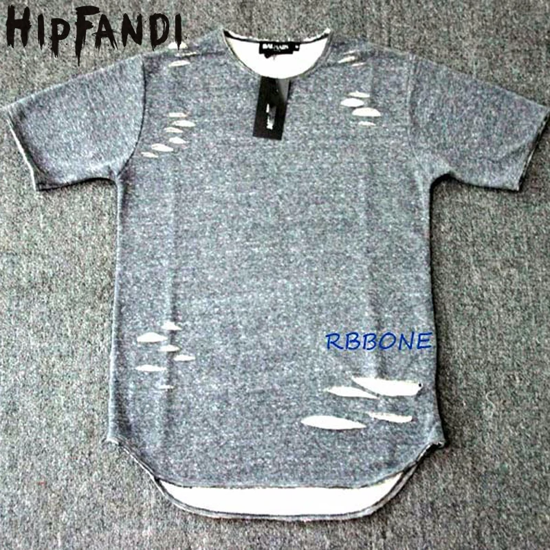 

HIPFANDI Fashion short T shirts Men Couples Matching Clothing Hip Hop Clothes kanye west plain gray T shirt Curved Hem