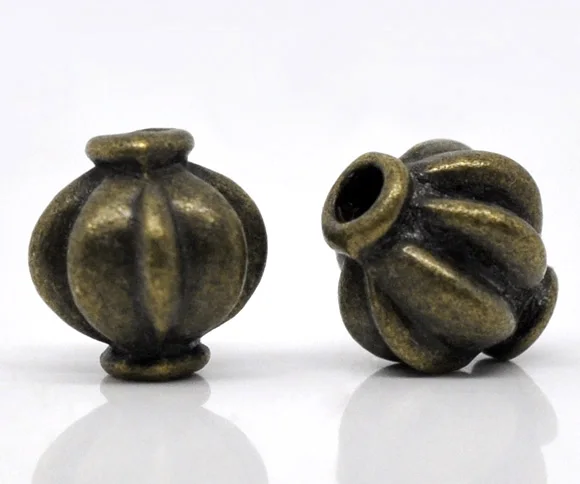 

Zinc metal alloy Spacer Beads Lantern Antique Bronze Color Plated About 8mm x 8mm ,Hole:Approx 2mm,10 PCs