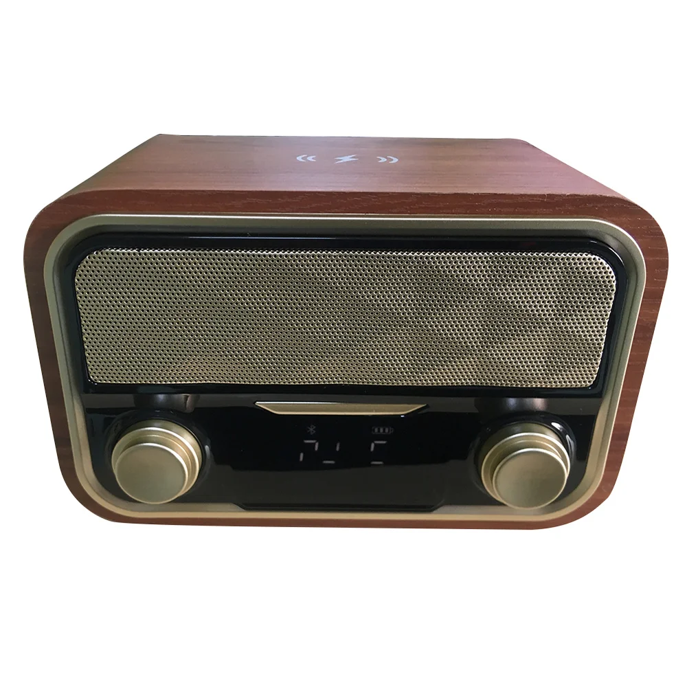 

Retro radio bookshelf Bluetooth speaker outdoor portable subwoofer dual speakers subwoofer FM Radio TF Card AUX U Disk Music