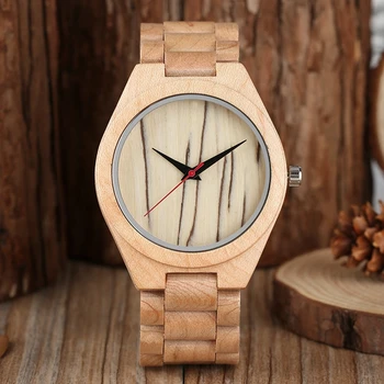 

Bamboo Wooden Watch for Men Unique Lug Design Top Brand Luxury Quartz All Bamboo Wood Band with Japanese Movement For Xmas Gifts