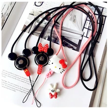 Мультфильм милый hello kitty мобильный ремень для телефона декольте ключ ID карты мобильный телефон ремень для iPhone 7 X ЗНАЧОК Клип шнур Универсальный