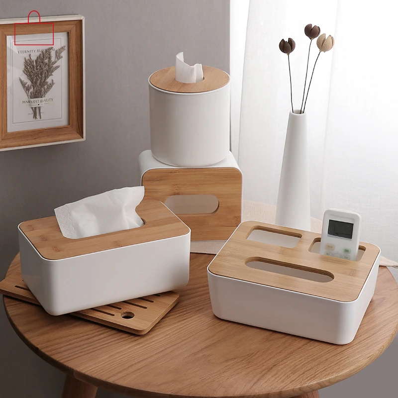 RSCHEF дома кухня деревянный пластик Tissue Box Solid Деревянный Держатель салфеток случае простой стильный - изображение