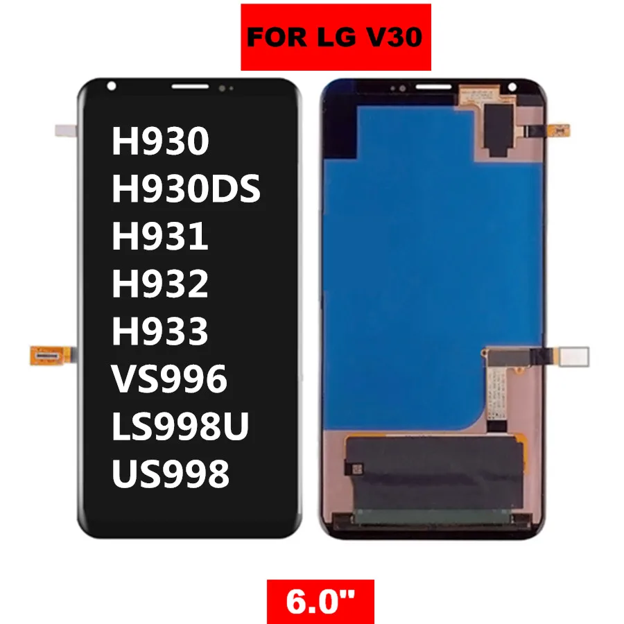 Для 6 0 &quotLG V30 ЖК-дисплей + сенсорный экран дигитайзер в сборе для LG lcd H930 H931 H932 H933 VS996