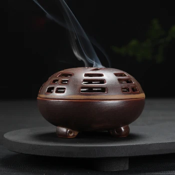 

T Tai Chi Bagua Censer Burner Ceramic Coil Incense Holder Home Decor Furnace Home Office Tea House Decoration Pendant Parts Gift