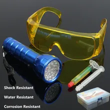 1Set 5Pcs 28LED UV Flashlight Auto Air-Conditioning Leak Glasses Fluorescent Oil For Home Car Repair Tool