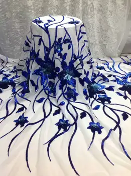 

French Lace Fabric High Class GOOD QUALITY African Laces Fabric With Sequins Embroidery For Sewing Beauty Women Dress