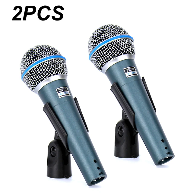 2PCS BT 58A Professional Stage Singer Vocal Wired Mic Dynamic