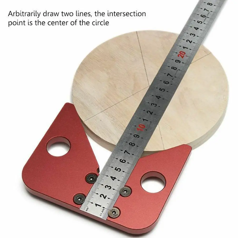 

HobbyLane 45 Degree Angle Round Center Line Scribe for Carpenter Woodworking Tool DIY Ruler Line Drawing Tool