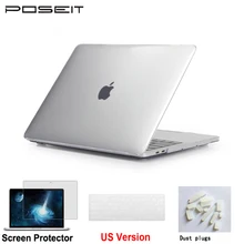 Crystal clear чехол для ноутбука Apple, MacBook Pro 13 дюймов с Touch Bar a1706/1708 Пластик футляр+ крышка клавиатуры