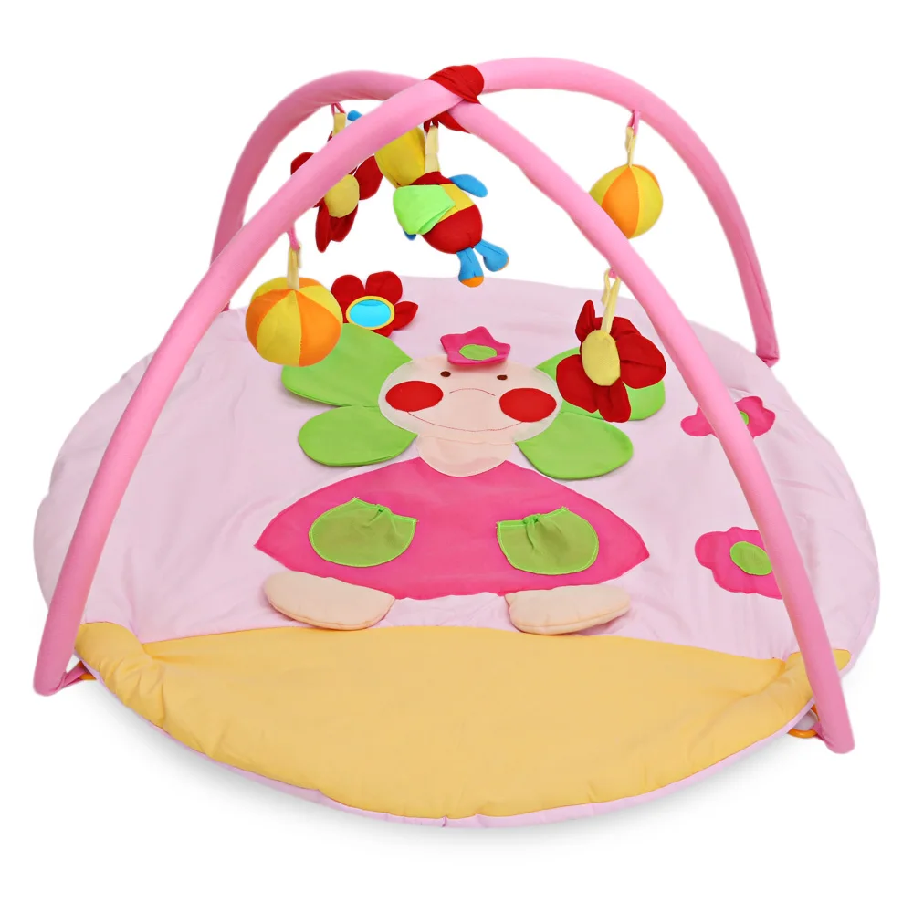 

Baby Soft Play Mat Gym Blanket With Frame Bee Pattern Kids Gym Fitness Blanket Rattle Crawling Rug Playmat Floor Carpet Paradise