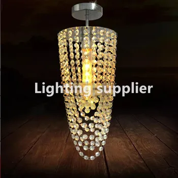 

LED 1-light Chrome Modern K9 crystal chandelier lighting D18/H50CM AC110V-256V Transparent color