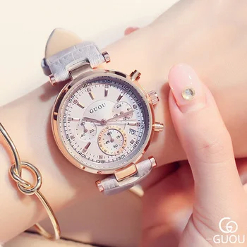 

Ladies Watch For Women's Watches Bracelet Women Watch GUOU Fashion zegarek damski Calendar Clock relogio feminino saat