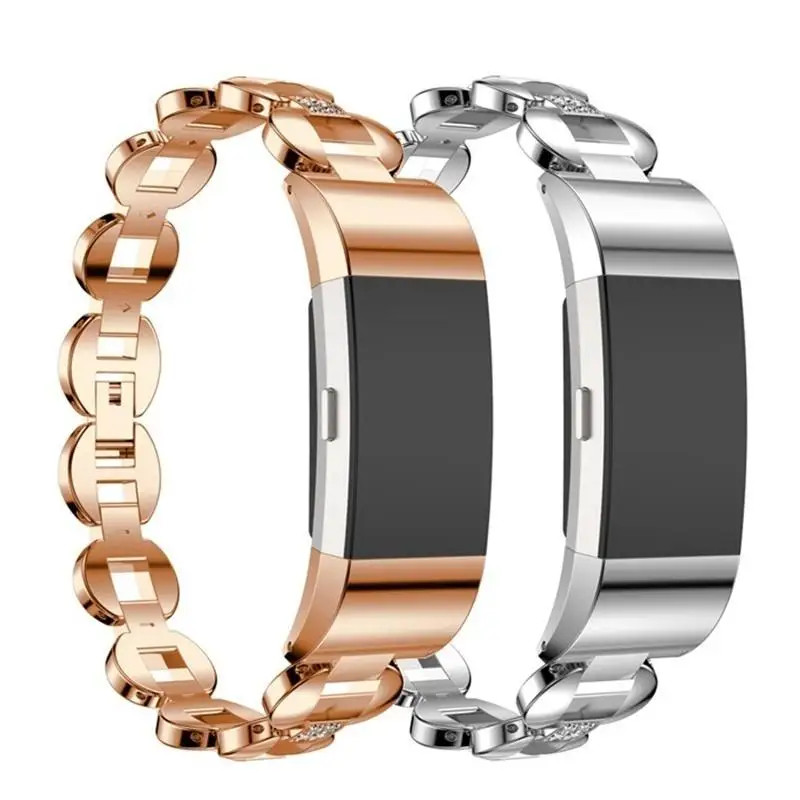 

Smart Stainless Steel Watch Band Jewelry erkek kol saati Wristwatch Accessories Wrist Strap for Fitbit Charge 2 relogio mujer