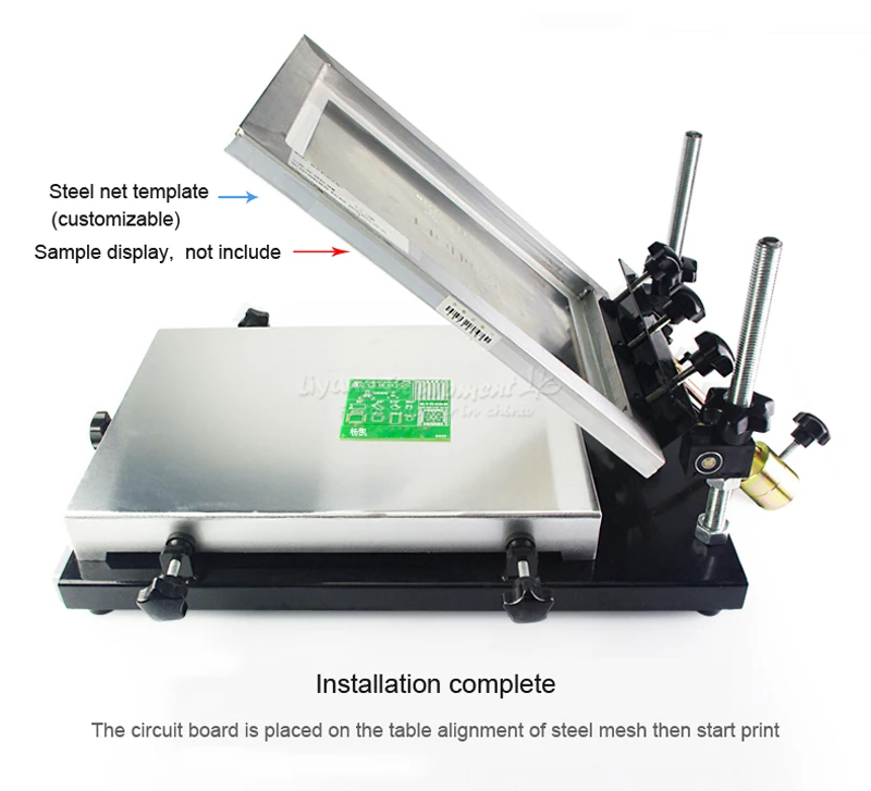 ZB3244H ручная микро регулировка шелкографическая машина простая паяльная паста печатная машина