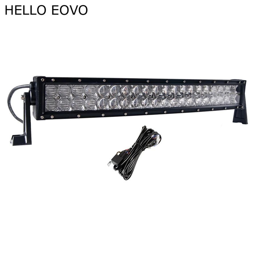 HELLO EOVO 5D 22 Inch 200W Curved LED Light Bar for Work Indicators Driving Offroad Boat Car Tractor Truck 4x4 SUV ATV 12V 24v