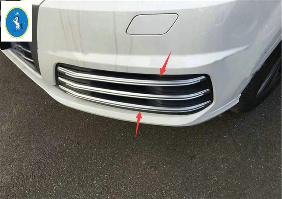 

New Style For Audi Q7 S-line Sport 2016 2017 2018 ABS Front Foglight Lamp Fog Light Decoration Cover Trim 6 Piece / Set
