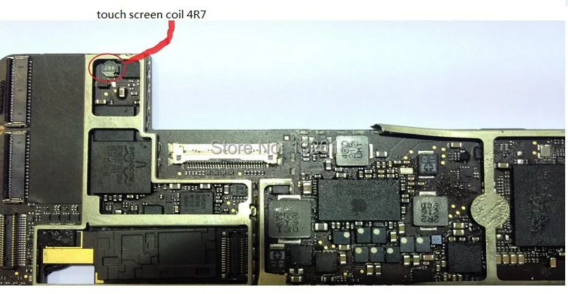 50 шт./лот сенсорный катушка дигитайзера для iPad 2/3/4 мини Сенсорный экран катушки 4R7 на логической плате Запасная часть