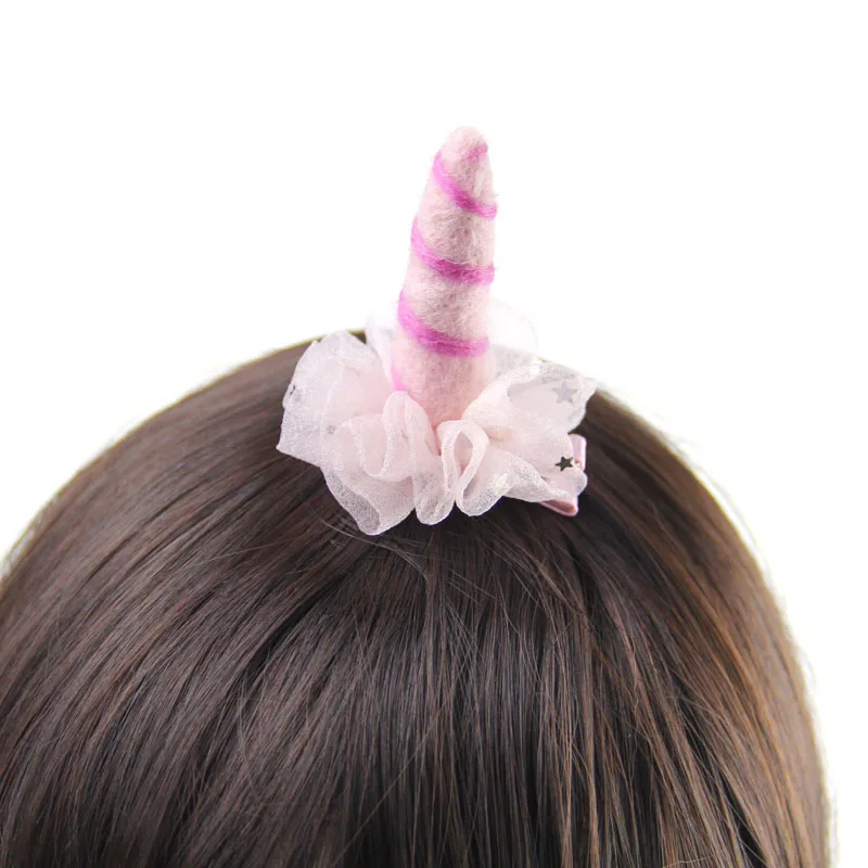 Buy 1pcs Unicorn Hair Clips Girls Hair Flowers