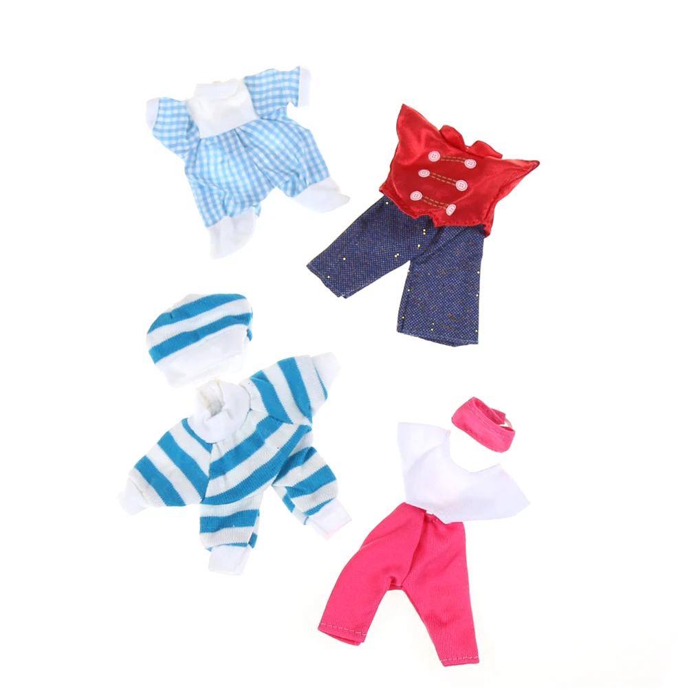 5 комплектов, комплект одежды для куклы 10 см, детские куклы-Реборн, одежда для Мини-куклы, аксессуары для новорожденных, подарки для маленьких девочек