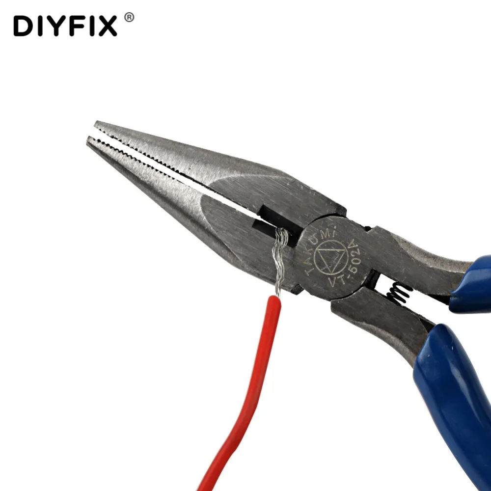 DIYFIX 5 "длинный нос резки зажима плоскогубцы многоцелевой электрические провода, кабель фрезы Иглогубцы телефон руки инструменты