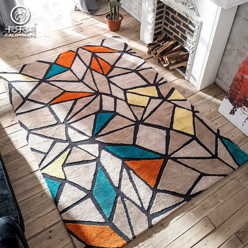 Современный американский ковер Диванный кофейный столик одеяло уединение ковер