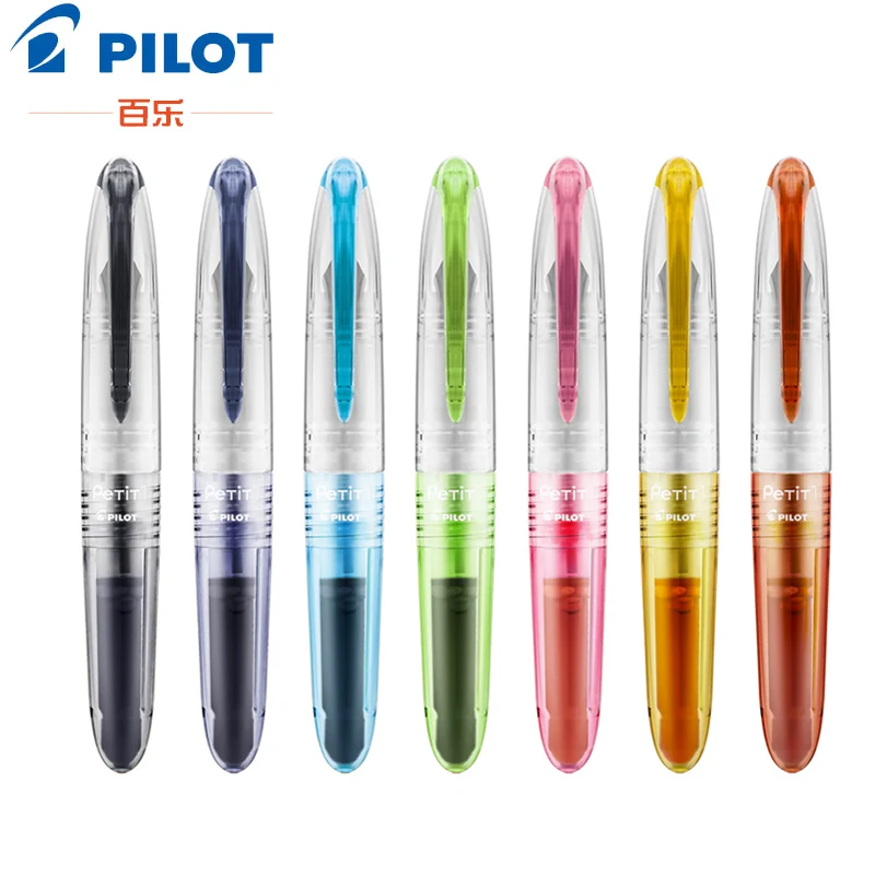 

Pilot Petit Fountain Pen Mini Body 0.5mm 5 Colors SPN-20F Dexterous Pen from Japanese for Kid, Student, Gift