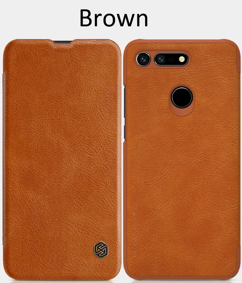 Кожаный флип-чехол Nillkin Qin для huawei Honor 20 Pro View 20 - Цвет: Brown