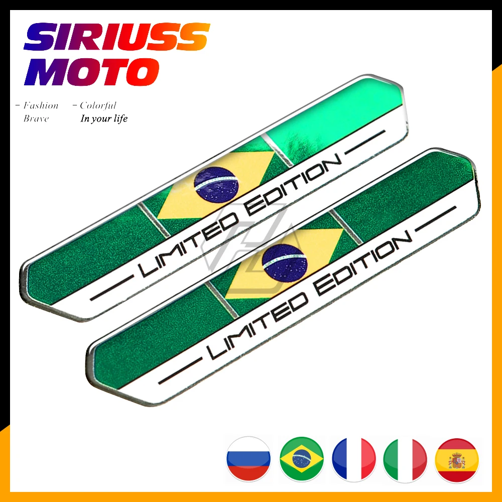 

Brazil Flag Limited Edition Sticker Universal for Car Motorbike Tank Pad Decal Italy Russia Spain France Flag Stickers