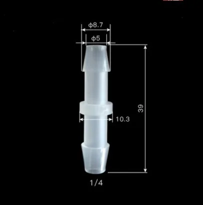

5pcs/lot Plastic straight joint Variable Diameter Transfer Joint Transparent PP Hose Joint two ways Pipe