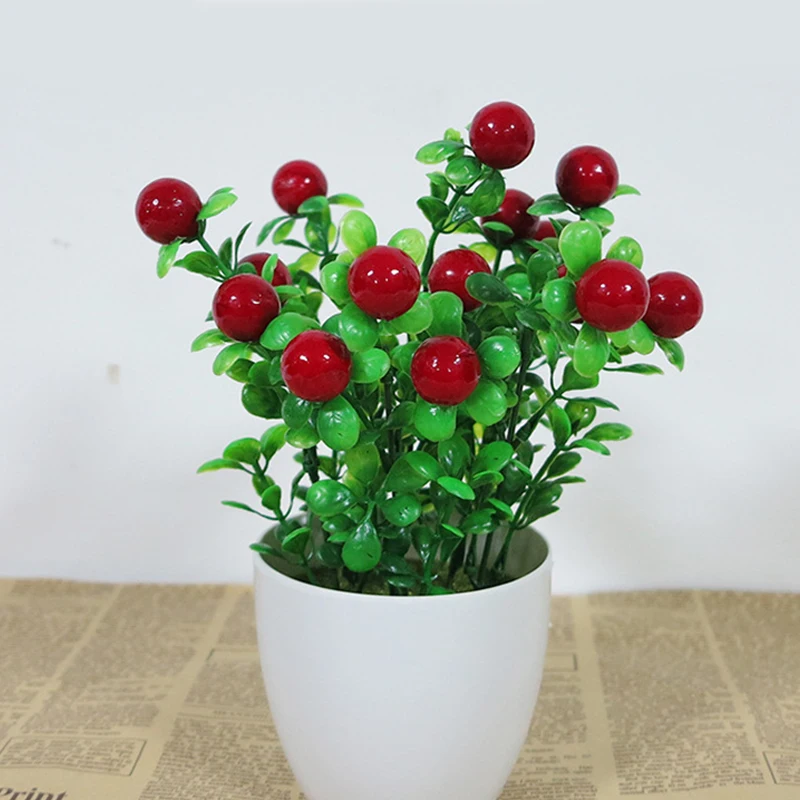 Креативные новые искусственные цветы+ ваза для бонсай растений цветок в горшках искусственные растения для свадьбы дома вечерние украшения отеля 1 комплект - Цвет: F3