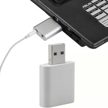 

New 7.1 External USB Sound Card Jack 3.5mm USB Audio Adapter Earphone Micphone Sound Card for Macbook Computer Laptop PC
