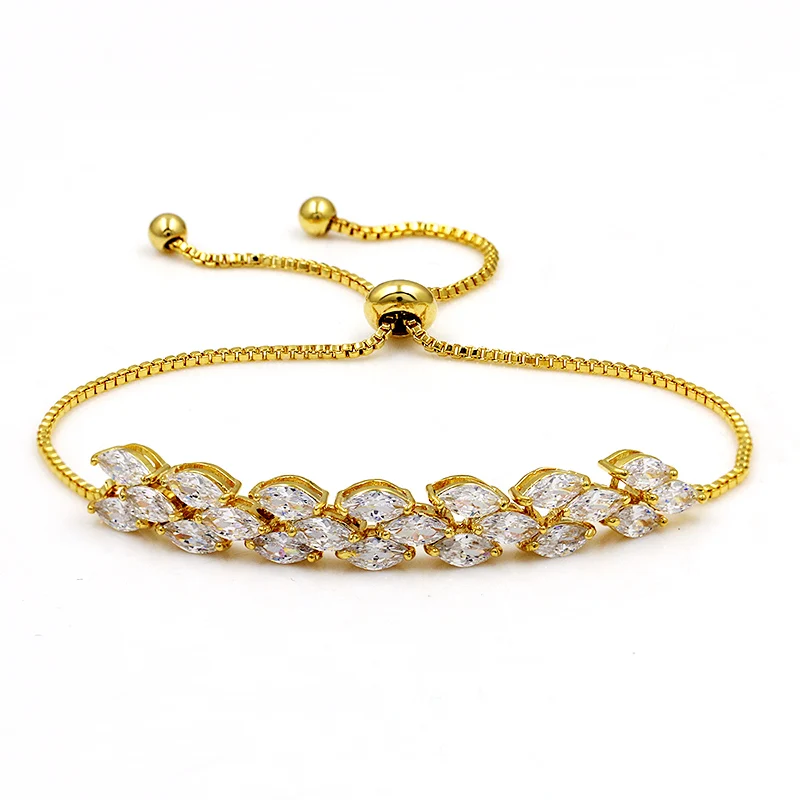 WEIMANJINGDIAN бренд огранка маркиз кубического циркония CZ Кристалл Боло браслеты для женщин или свадьбы