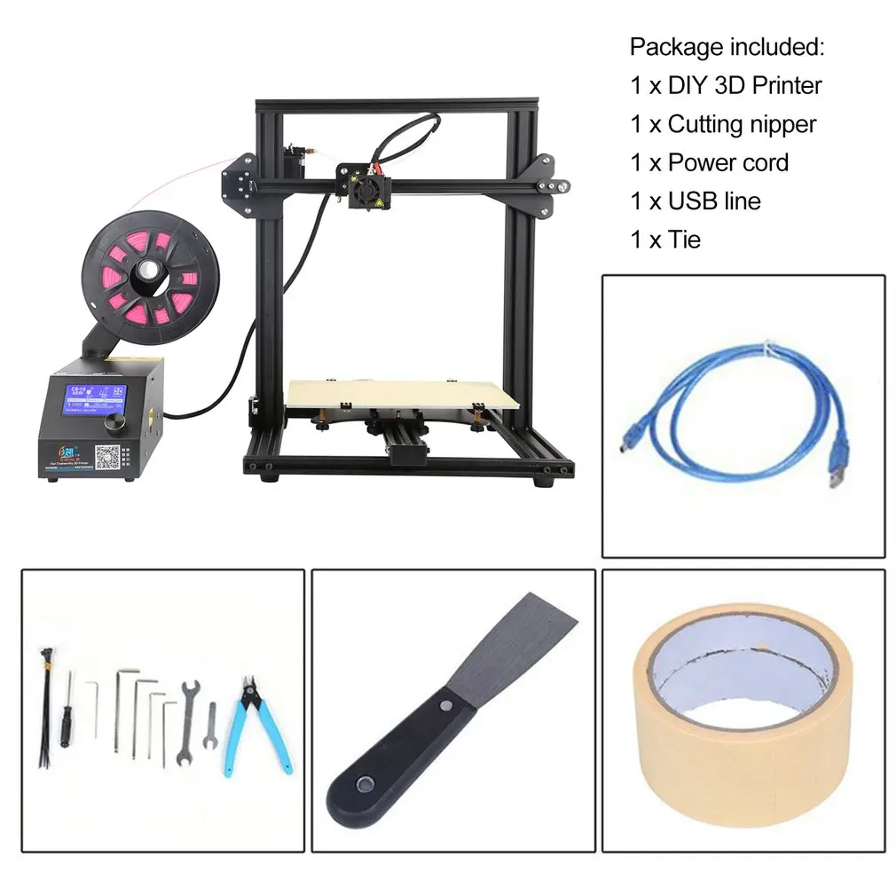 

Creality 3D CR-10mini 3D Printer 300*300*400mm Printing Size High Precision LCD Display 3D Printing Machine For Home Office
