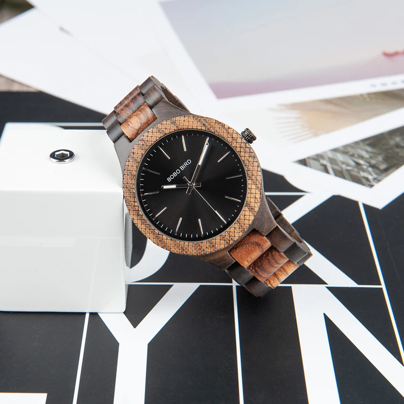 

BOBO BIRD Luxury Brand Wood Watch For Men Miyota Quartz Movement Wristwatch Accept Customize Gift Relogio Masculino J-D30-1