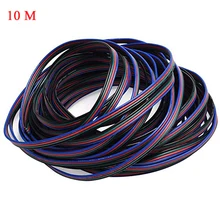 RGB кабель 33ft 10 м 4 Pin гамма удлинитель 22AWG светодио дный полосы света разъем для 5050 светодио дный ленты светодио дный разъемы RGB