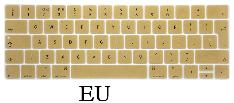EU  US Silicon for Macbook Pro 13 2018 2017 Keyboard Cover Silicon A1706 A1708 A1989 English for Macbook Pro 13 Keyboard Film (6)
