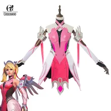 ROLECOS juego sobre reloj Cosplay disfraz Angela Ziegler Cosplay Rosa Mercy disfraz para mujeres niñas(China)