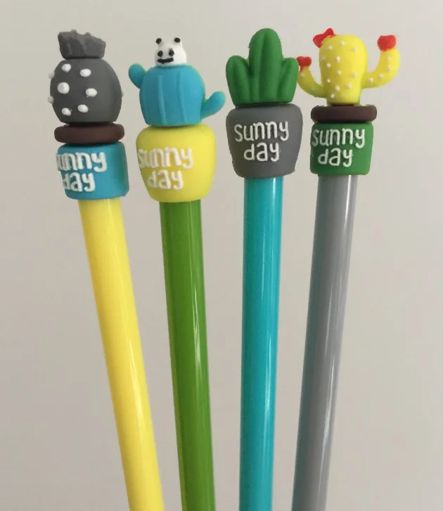 

50 pcs/lot, Wholesales, Free Shipping, Cactus Style Gel Pen Korean Stationery Cute Big Size Creative School Supply, 4 Colour